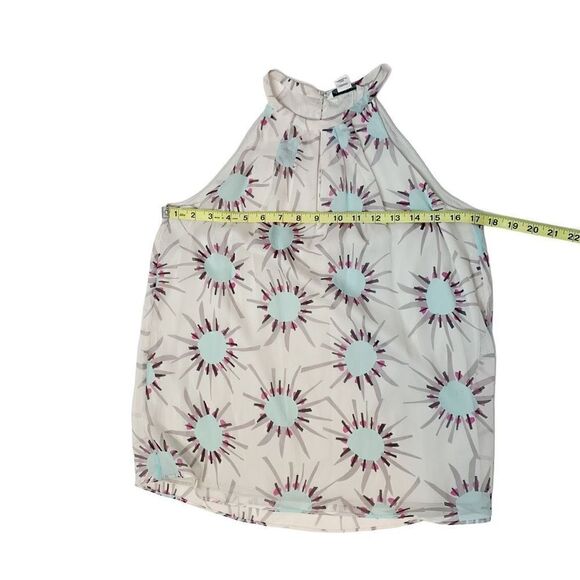 Diane Von Furstenberg DVF Women's Lainey Sunshine Print Silk Tank Keyhole Size 0 - Picture 5 of 11